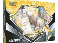 Box contains:4 * Pokémon boosters1 * Foil promo Boltund V1 * Oversized foil Boltund V1* Foil promo Wooloo
