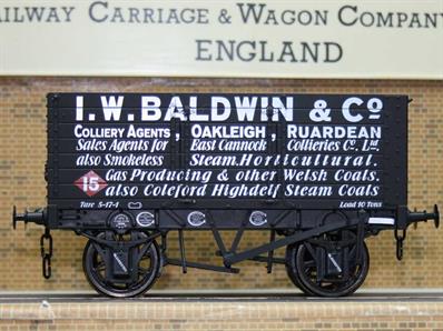 Antics Commissioned Model - I.W. Baldwin &amp; Co, Colliery Agents, Ruardean wagon 15Based in Oakleigh, Ruardean I W Baldwin &amp; Co were colliery agents, offering a range of coals, including from East Cannock Collieries in Staffordshire, Welsh anthracite coals and locally won coal from the Coleford Highdelf seam in the Forest of Dean.Wagon number 15 was recorded by the Gloucester RC&amp;W Co photographer in October 1906 with an elaborately lettered livery describing the companys' coal offering in italic script. As Ruardean had no railway connection the wagon is marked 'return to Lydney junction' a convenient yard from which the wagon could be despatched for it;s next load.Release planned for January 2023. Please note - Pre-orders being taken at £49.99 due to recent cost increases.