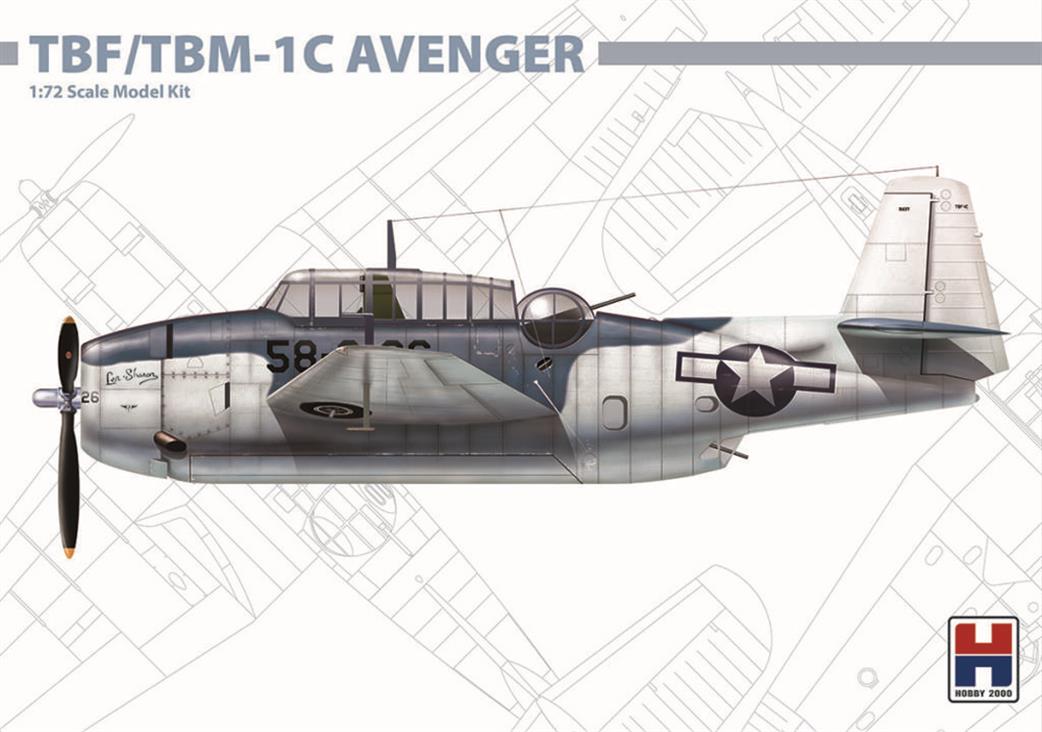Hobby 2000 1/72 72009 TBM-1C Avenger US Navy WW2 Plastic Kit