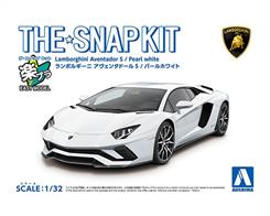 Aoshima 06345 1/32nd Lamborghini Aventador S Pearl White Snap Together Plastic Kit