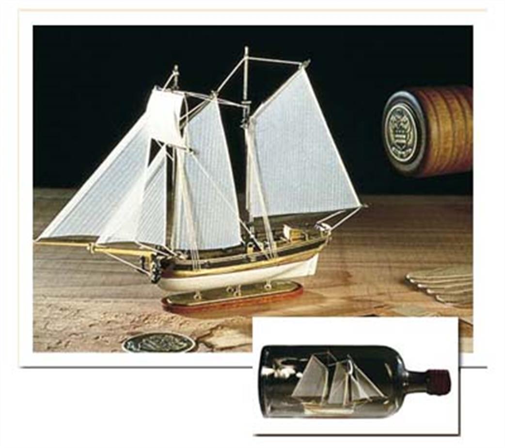 Amati 1355 US Schooner Hannah 1775 Ship-in-bottle 1/300