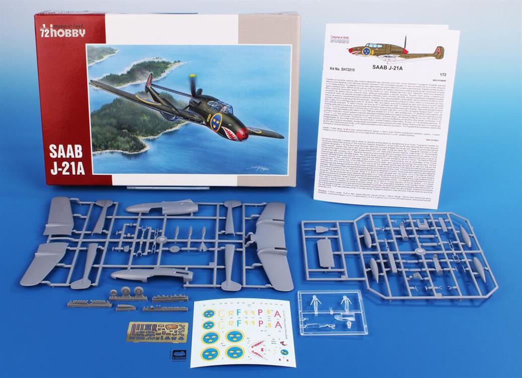 Special Hobby 1/72 SH72215 Saab J-21a Swedish Aircraft Model