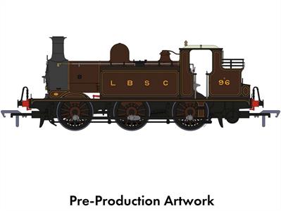 Detailed model of the London Brighton &amp; South Coast Railway class E1 0-6-0 tank engines designed by William Stroudley in 1874. The class was intended for local goods, shunting and piloting duties. Proving successful the class was expanded to 80 locomotives by 1891. Although withdraws started in 1908 30 locomotives entered British Railways stock in 1948, including four working goods services on the Isle of Wight.Model finished as LB&amp;SCR 110 in Marsh era umber livery.
