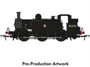 Detailed model of the London Brighton &amp; South Coast Railway class E1 0-6-0 tank engines designed by William Stroudley in 1874. The class was intended for local goods, shunting and piloting duties. Proving successful the class was expanded to 80 locomotives by 1891. Although withdraws started in 1908 30 locomotives entered British Railways stock in 1948, including four working goods services on the Isle of Wight.Model finished as British Railways 32694 in unlined black livery with early emblems.