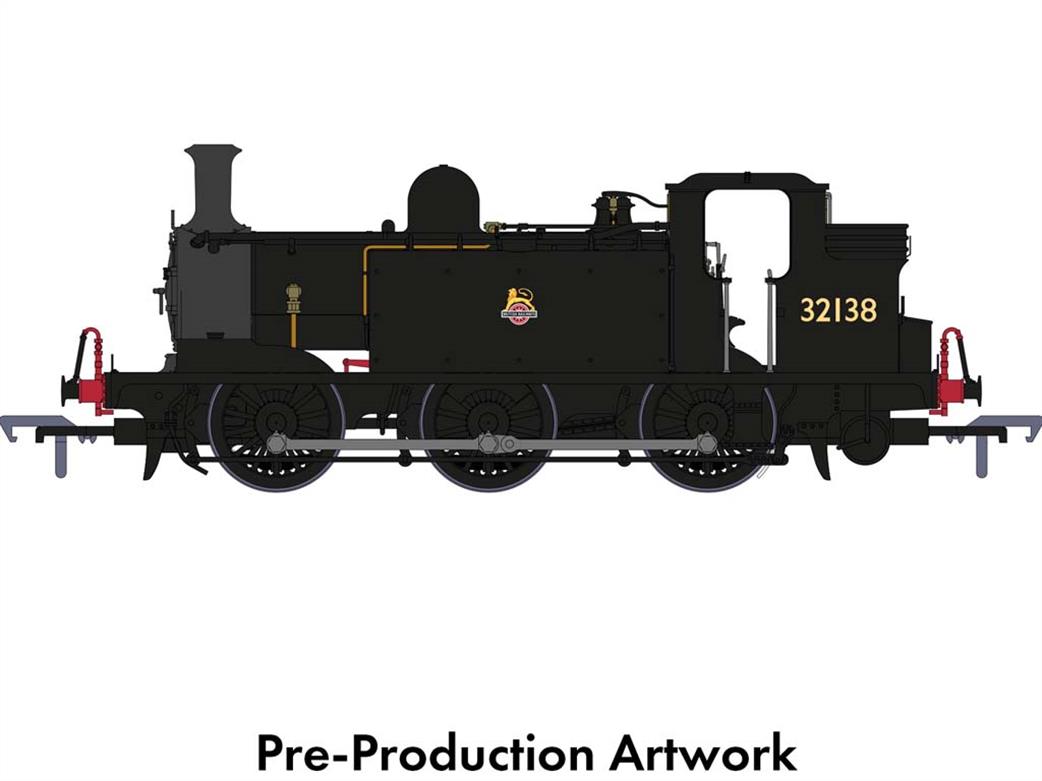 Rapido Trains OO 936010 BR 32138 ex-LBSCR Class E1 0-6-0T Unlined Black Early Emblem