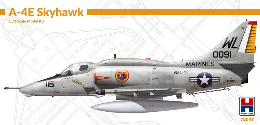 Hobby 2000 1/72 72047 A-4E Skyhawk  Plastic Kit
