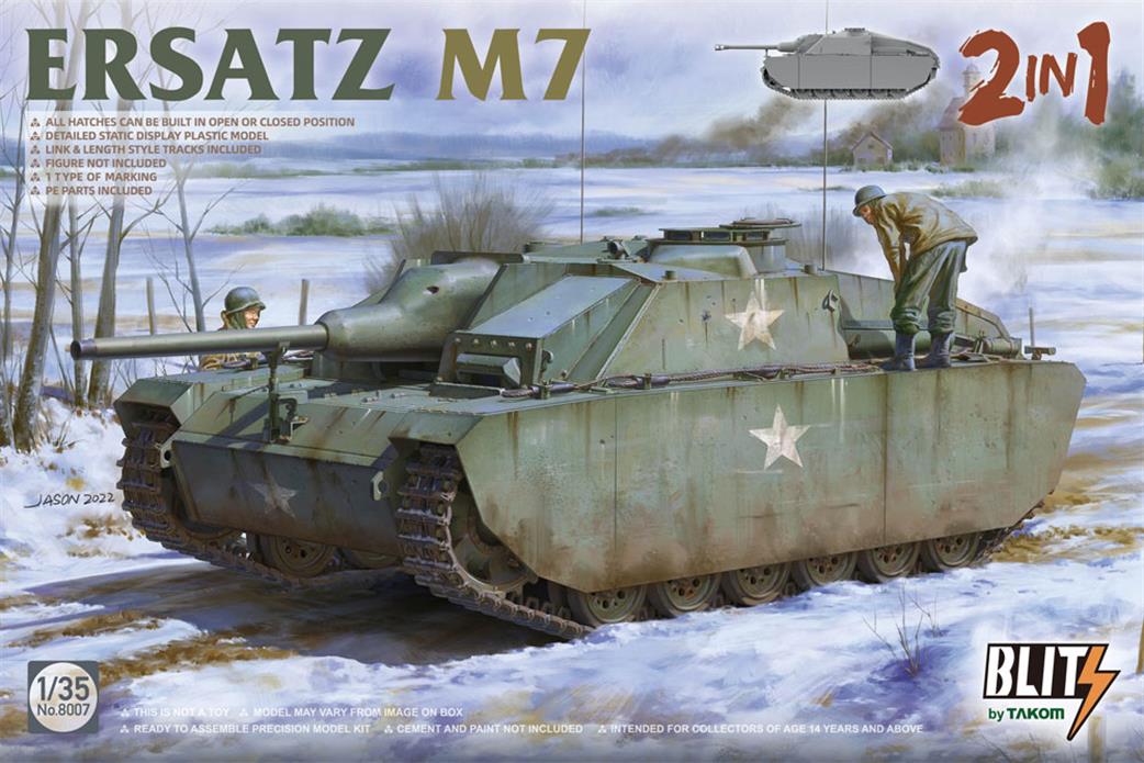 Takom 1/35 08007 Ersatz M7 Disguised Stug WW2 Plastic Kit