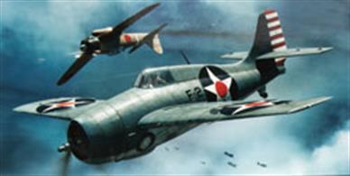 ProfiPACK edition kit of US carrier based fighter F4F-3 Wildcat in 1/48 scale. Kit presents aircraft from United States Navy and Marine Corps.