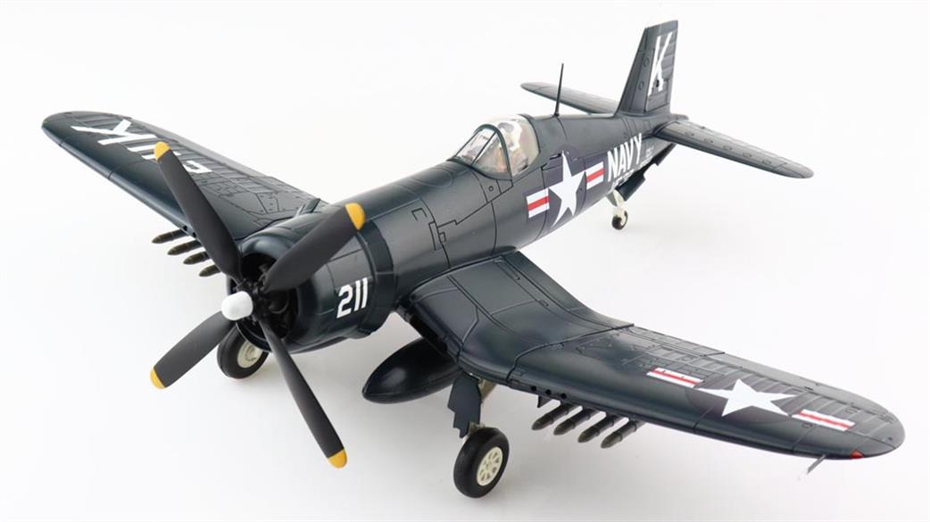 Hobby Master 1/48 HA8225 F4U-4 Corsair White 203 Ens.Jesse Brown VF-32 USS Leyte Dec 1950