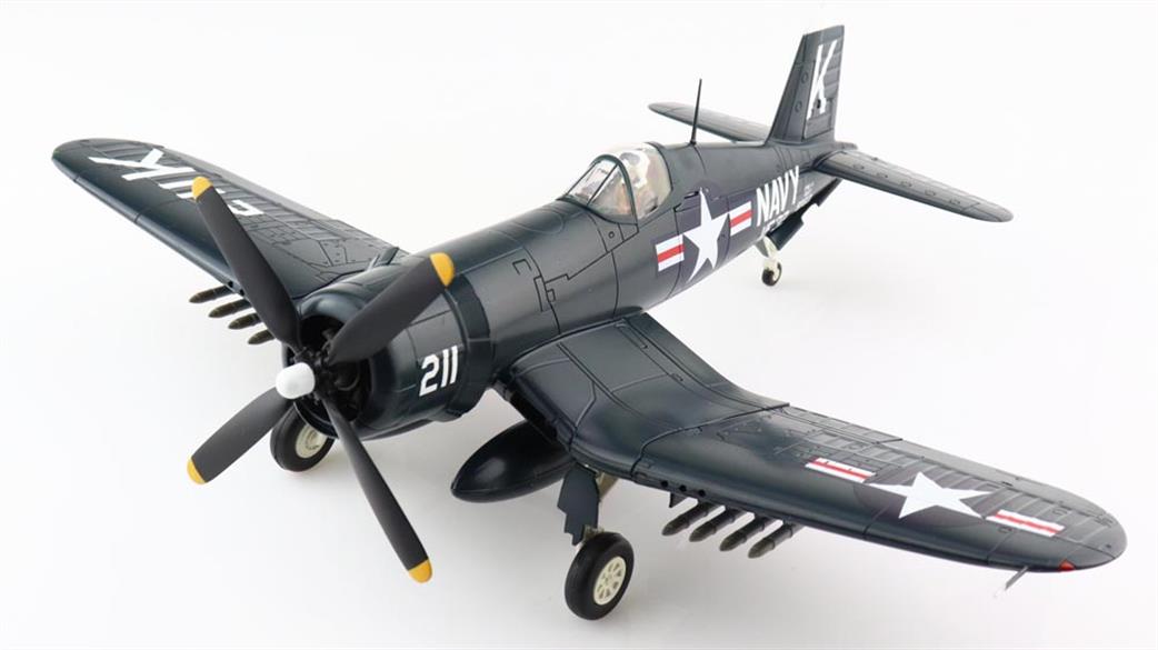 Hobby Master HA8225 F4U-4 Corsair  White 203 flown by Ensign Jesse Brown First African American US Navy  Fighter Pilot KIA 04 DEC 1950 VF-32 USS Leyte 4th Dec 1950 1/48