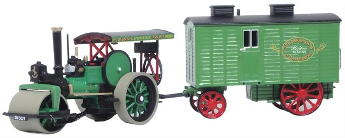 Oxford Diecast 76APR004 1/76th Fred Dibnah Aveling &amp; Porter Road Roller &amp; L.Wagon