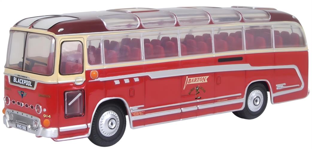 Oxford Diecast 1/76 76DB002 Duple Britannia Barton Bus Model