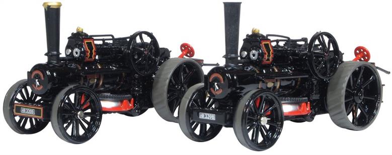 Oxford Diecast 76FBB006 1/76th Fowler BB1 Ploughing Engine x 2 Master &amp; Mistress
