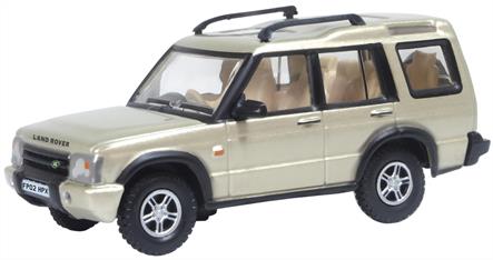 Oxford Diecast 76LRD2002 1/76th Land Rover Discovery 2 White Gold