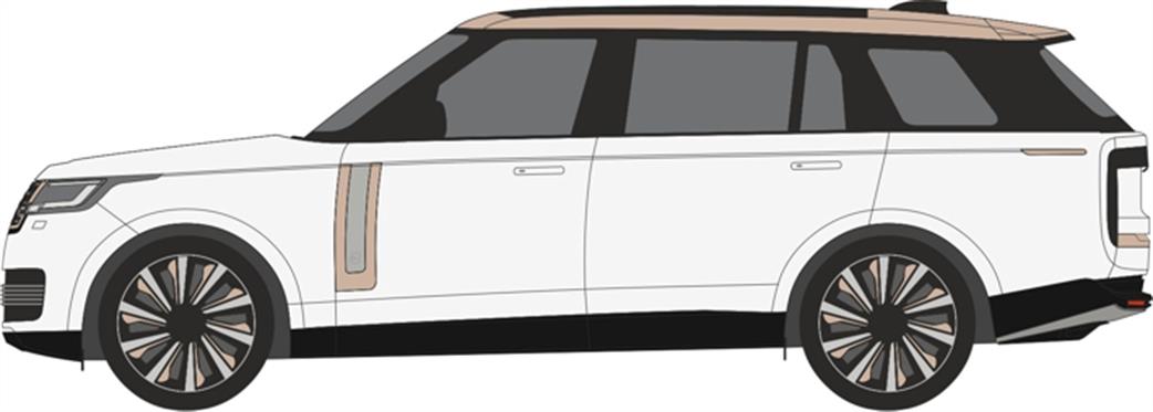 Oxford Diecast 1/76 76RR5L002 Range Rover L460 LWB SV Ice White/Corinthian Bronze