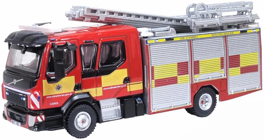 Oxford Diecast 1/76 76VEO002 Volvo FL Emergency One Pump Ladder South Wales Fire & Rescue Service