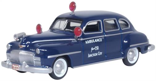 Oxford Diecast 87DS46005 1/87th Junction City Ambulance DeSoto Suburban 1946/8