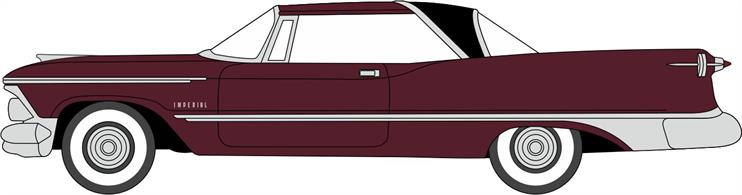 Oxford Diecast 87IC59003 1/87nd Imperial Crown 2 Door Hardtop 1959 Radiant Red/Black