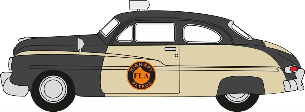 Oxford Diecast 1/87 87ME49010 Mercury Monarch 1949 Florida Highway Patrol