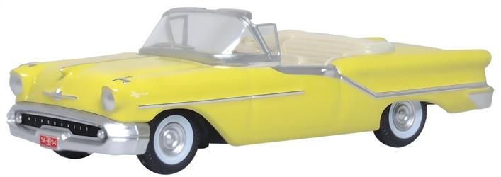 Oxford Diecast 87OC57001 1/87th Oldsmobile 88 Convertible 1957 Coronado Yellow Roof Down