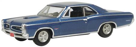 Oxford Diecast 87PG66001 1/87th Pontiac GTO 1966 Fontaine Blue