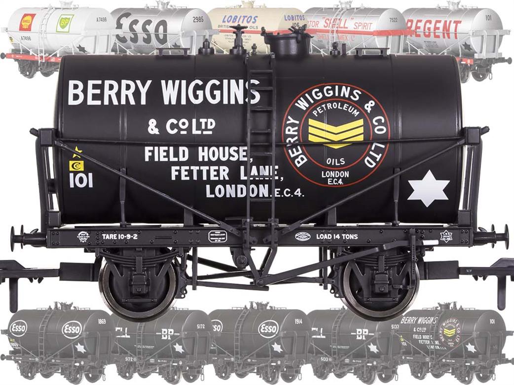 Dapol OO 4F-059-005 Berry Wiggins 101 14-Ton Class B Air Ministry Design Oil Tank Wagon Black