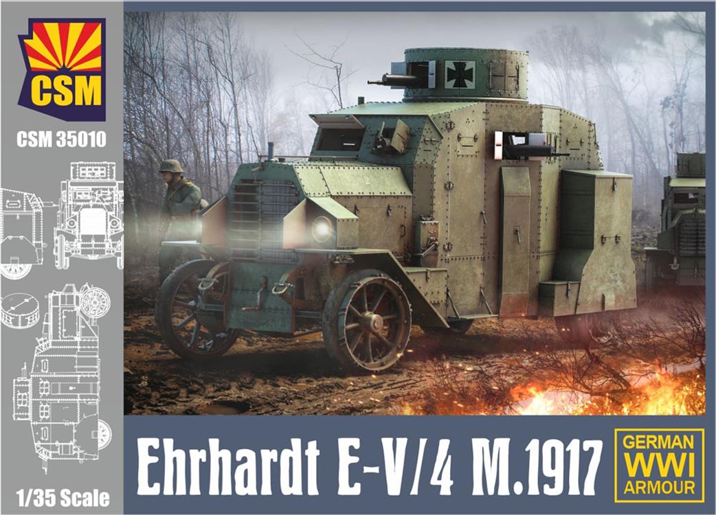 Copper State Models 1/35 35010 German WW1 Ehrhardt E-V/4 M1917 Armoured Car Kit