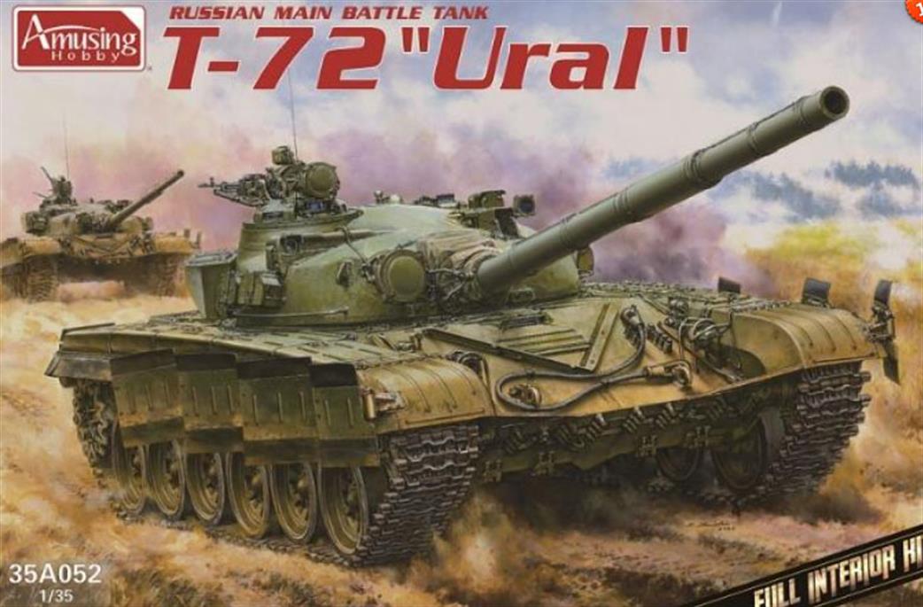 Amusing Hobby 1/35 35A052 T-72 Ural Russian MBT With Full Interior Plastic kit
