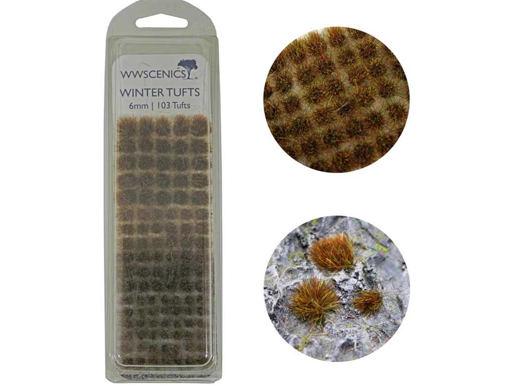 WWScenics  W3T-WI6 6mm Self-Adhesive Winter Grass Tufts