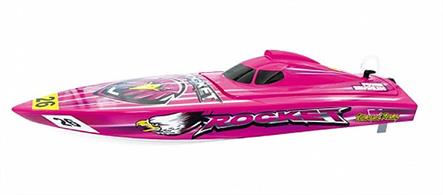 JOYSWAY ROCKET V2 2.4G RTR RACING BOAT W/11.1V V2.0SPECIFICATIONSHull Length: 550 mmTotal Length: 620 mmWidth: 155 mmWeight: 740g(model only)Hull Material: Plastic Molded with colorful painting decal stickers