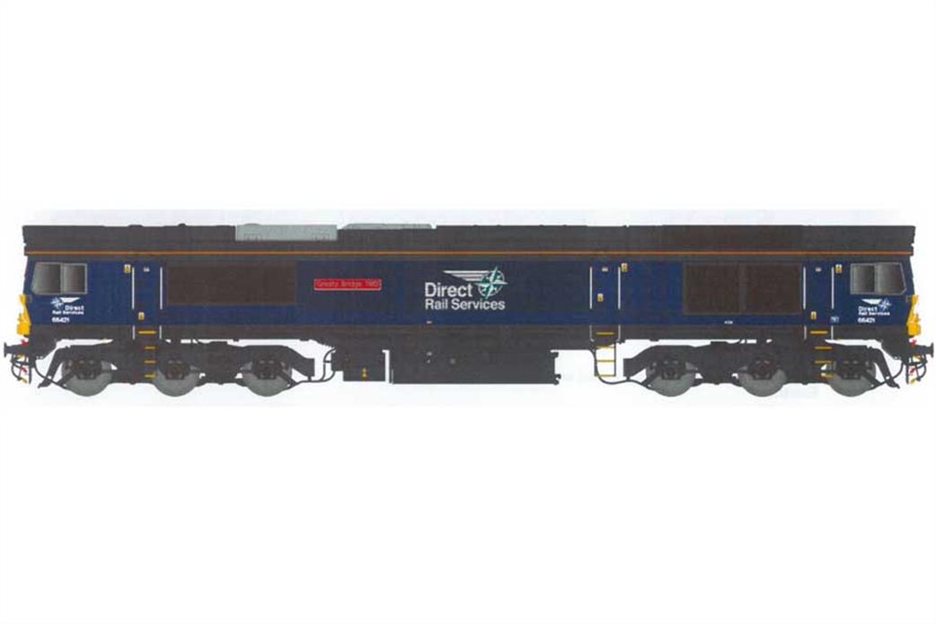 Dapol 7D-066-004S DRS 66421 EMD Class 66 Diesel Locomotive New DRS Livery DCC Sound O Gauge