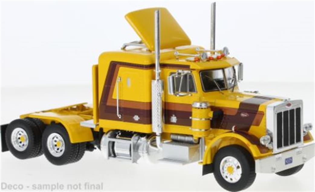 IXO 1/43 TR134 Peterbilt 359 Yellow/Brown 1973 Diecast Model