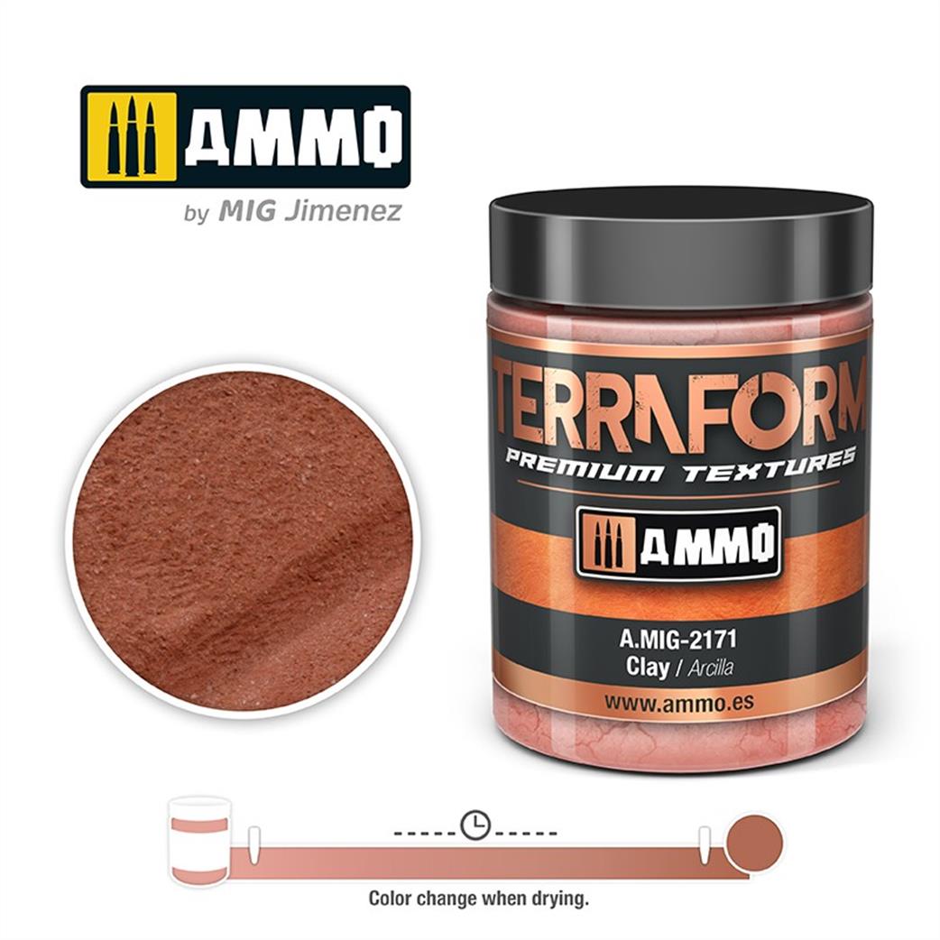 Ammo of Mig Jimenez  A.MIG-2171 Clay Terraform Acrylic Texture 100ml