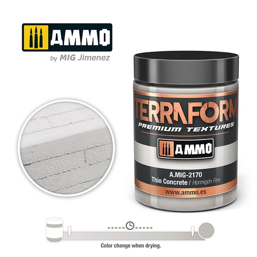 Ammo of Mig Jimenez  A.MIG-2170 Thin Concrete Terraform Acrylic Texture 100ml
