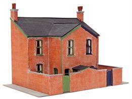 Alongside almost any railway there will be houses and in model form it will be the low-relief buildings that will be of particular interest to modellers, especially as a feature along the backscene. Peco have started a range of lineside houses, low relief fronts and backs as well as the full buildings with a typical semi-detached brick house typical of the Victorian period in Britain.