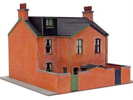 Alongside almost any railway there will be houses and in model form it will be the low-relief buildings that will be of particular interest to modellers, especially as a feature along the backscene. Peco have started a range of lineside houses, low relief fronts and backs as well as the full buildings with a typical semi-detached brick house typical of the Victorian period in Britain.