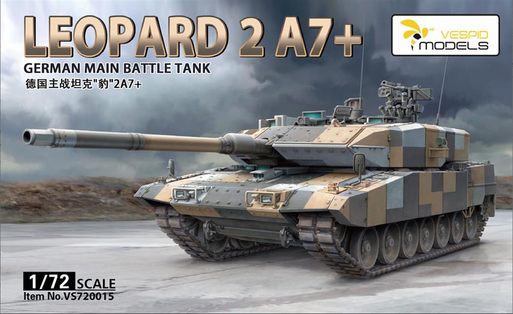 Vespid Models VS720015 Leopard 2 A7+ German Main Battle Tank Plastic Kit  1/72