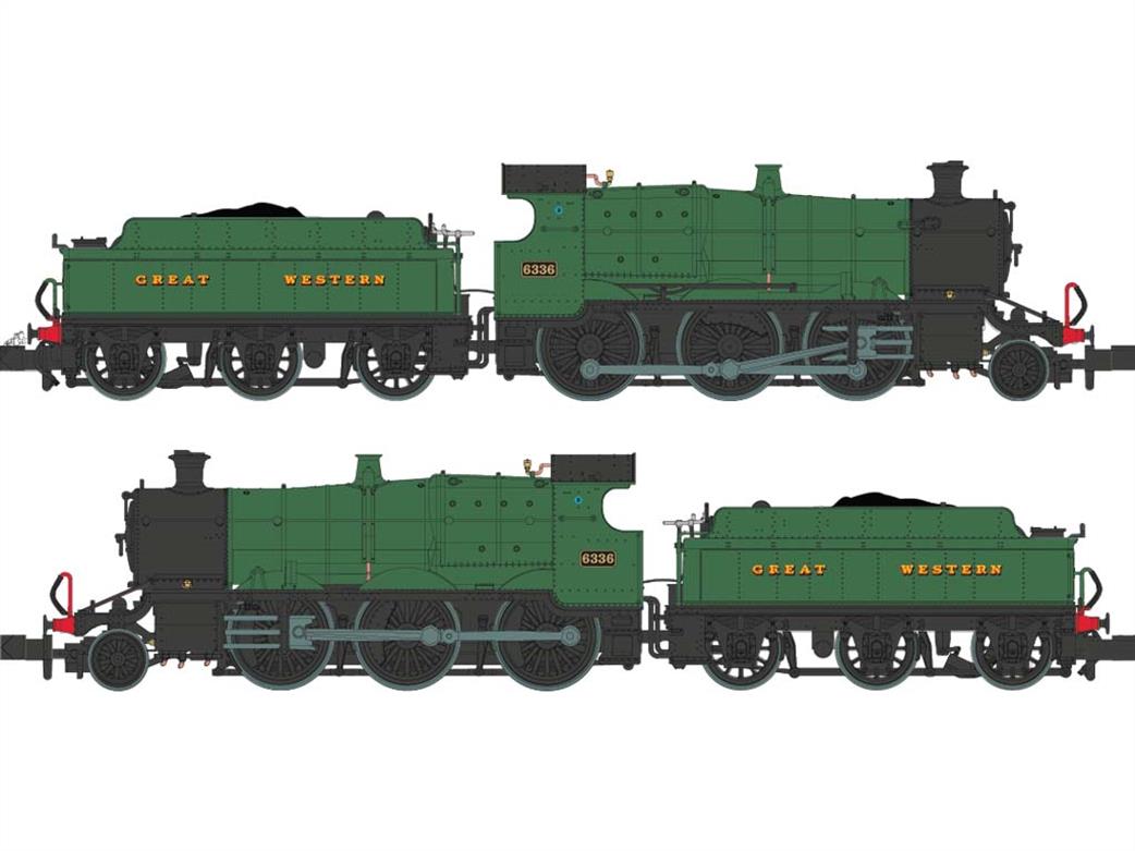 Dapol N 2S-043-001 GWR 6336 43xx Class 2-6-0 Mogul Green Lettered GREAT WESTERN