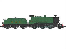 Dapol have announced the addition of the GWR 43xx mogul to their range of N gauge model locomotives.Designed by G J Churchward as part of his range of standard locomotive types theses models were modern and powerful locomotives when introduced in 1911. 342 were built by 1932, forming the backbone of the GWR mixed traffic motive power fleet for many years, members of the class lasting until the end of steam on the Western region.Model of 7301 finished in GWR green livery lettered G W RDCC Ready with sockets for NEXT-18 decoder. Production planned for Q1 2024