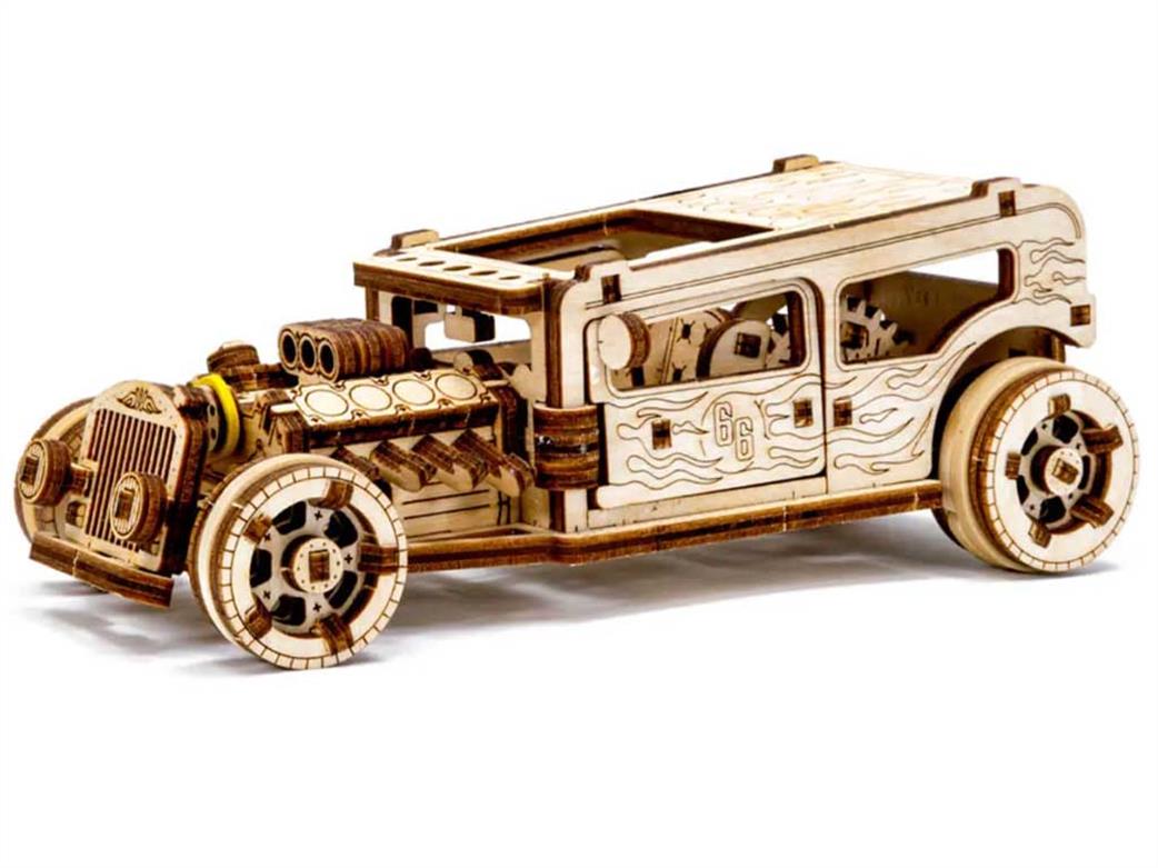 Wooden City  WR339 Hot Rod Wooden Construction Kit