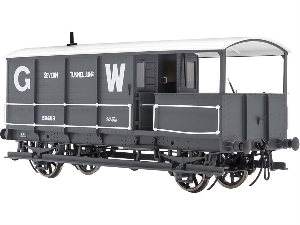 Dapol O Gauge 7F-300-001 GWR 56683 20-Ton AA15 TOAD Goods Brake Van GWR Grey Severn Tunnel Junction