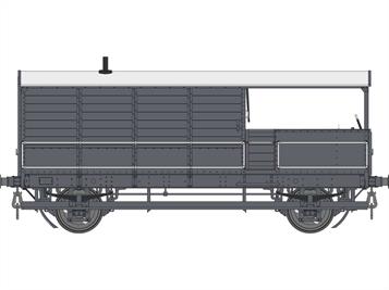 Announced Autumn 2022, planned production Late 2023.A highly detailed model of the GWRs standard 24-feet length goods train brake van, introduced from 1912 and built, with many detail differences, until 1950. The long wheelbase of these vans gave the guard a good ride, with a very effective hand brake and a large cabin which allowed extra crew to be accommodated. Unnumbered model of a GWR diagram AA15 Toad. This diagram featured self-contained style buffers and J hanger type secondary suspension.