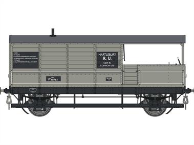Announced Autumn 2022, planned production Late 2023.A highly detailed model of the GWRs standard 24-feet length goods train brake van, introduced from 1912 and built, with many detail differences, until 1950. The long wheelbase of these vans gave the guard a good ride, with a very effective hand brake and a large cabin which allowed extra crew to be accommodated. This model finished as diagram AA20 Toad number W68673 in British Railways grey livery. Externally identical to AA19 detail design incorporated the 1930s RCH underframe. Fitted with RCH type spindle buffers and the T hanger and link type secondary suspension.