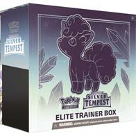 One ETB Per CustomerEach box bontains:8 * Silver Tempest boosters45 * Pokemon Energy cards2 * Acrylic conditiond markers6 * Damage-counter diceA competition legal coin-flip die65 * Sleeves featuring Alolan Vulpix4 * DividersA collector's boxA players guide.