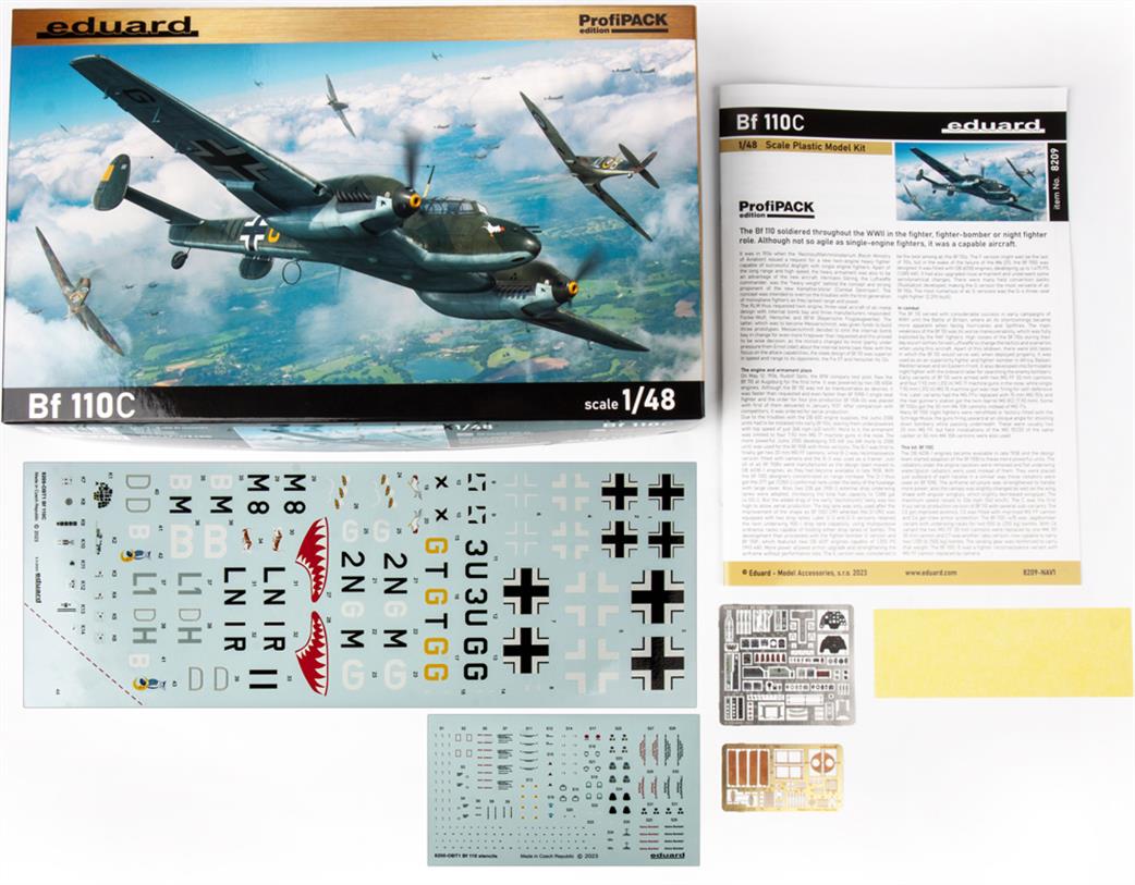 Eduard 1/48 8209 Messerschmitt Bf-110C Profipack Plastic Kit