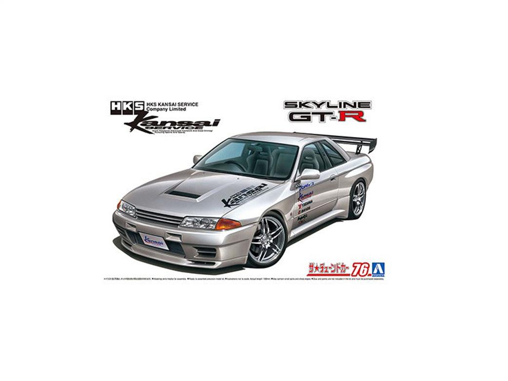Aoshima 1/24 20497 Nissan Skyline BNR32 HKS Kansai '99 Kit