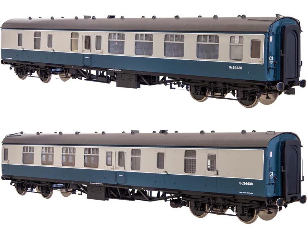 Dapol Lionheart Trains O Gauge 7P-001-503 BR SC34438 Mk1 BSK Brake Second Coach Blue & Grey Window Beading