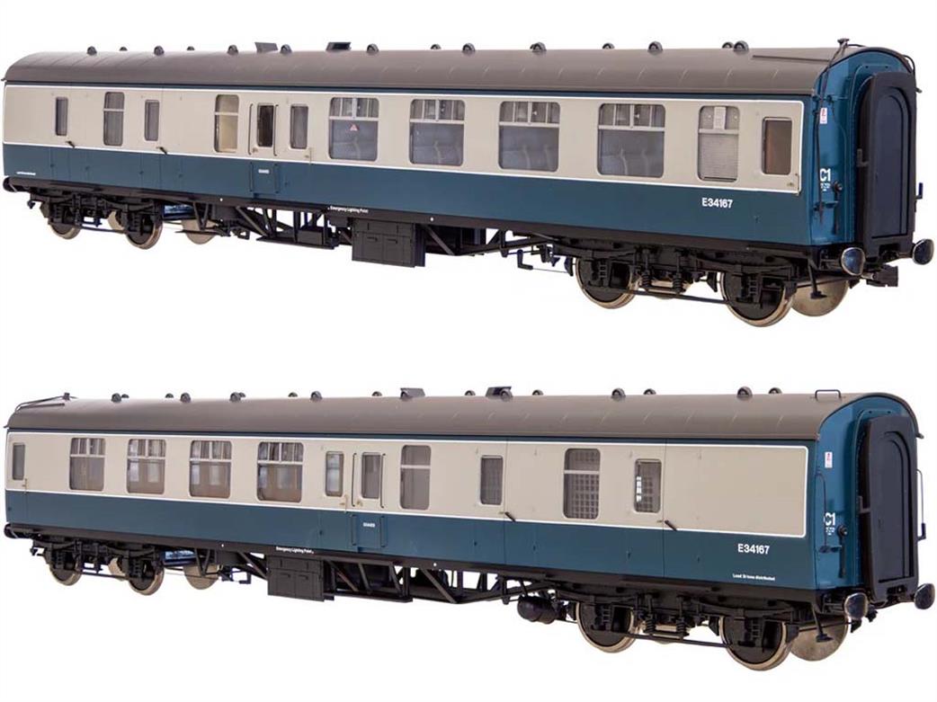 Dapol Lionheart Trains O Gauge 7P-001-505 BR E34167 Mk1 BSK Brake Second Coach Blue & Grey Window Beading