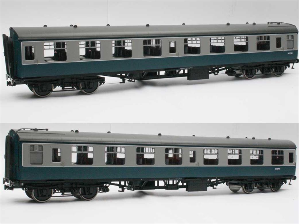 Dapol Lionheart Trains 7P-001-602 BR W3791 Mk1 SO Second Open Coach Blue & Grey Window Beading O Gauge