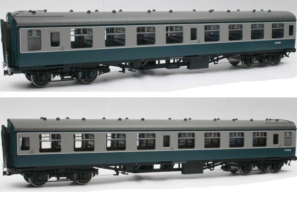Dapol Lionheart Trains O Gauge 7P-001-702 BR W24328 Mk1 SK Second Corridor Coach Blue & Grey Window Beading